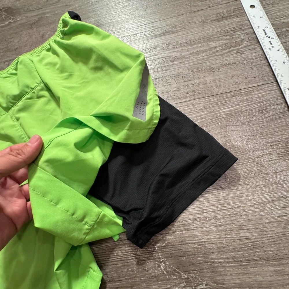 Nike Shorts Mens M Green Black Performance Dri-FIT Run Stride 2-in-1 DX0841-313
